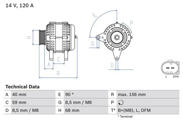 Generator BOSCH 0986041890