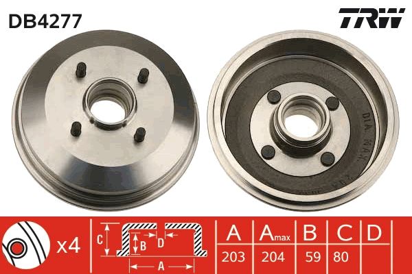 Bremstrommel TRW db4277