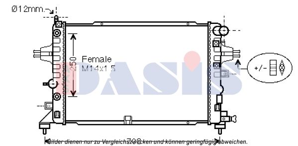 Kühler, Motorkühlung AKS DASIS 150119N