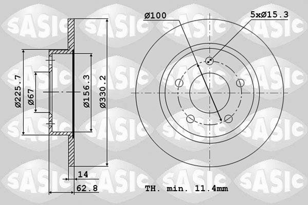 Bremsscheibe SASIC 6106104