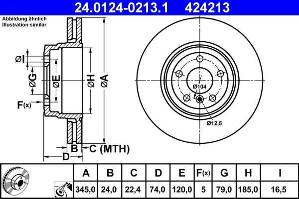 Bremsscheibe ATE 24.0124-0213.1