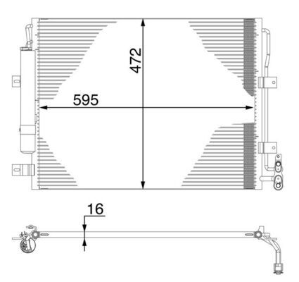 Kondensator, Klimaanlage MAHLE AC273000S