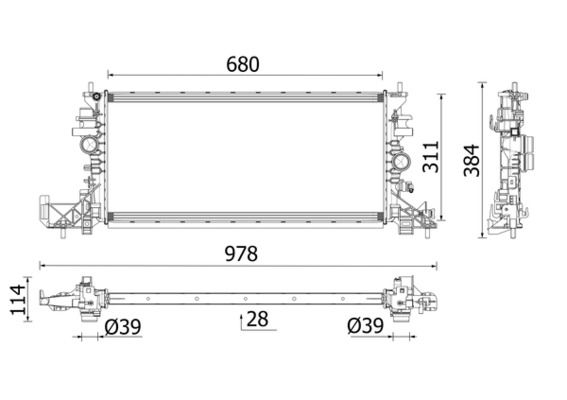Kühler, Motorkühlung MAHLE CR2699000P