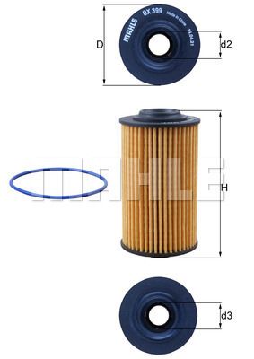 Oljefilter KNECHT OX 399 D