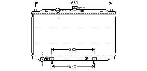 Kühler, Motorkühlung AVA QUALITY COOLING dn2223