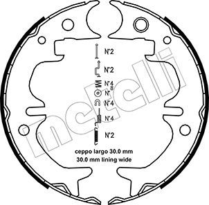 Bremsbackensatz, Feststellbremse METELLI 53-0444K