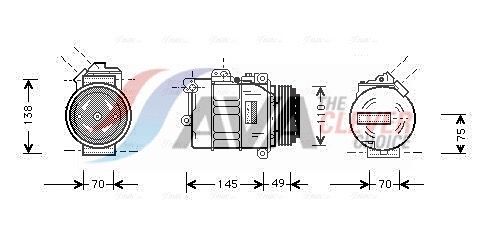 Kompressor, Klimaanlage AVA QUALITY COOLING BWAK237