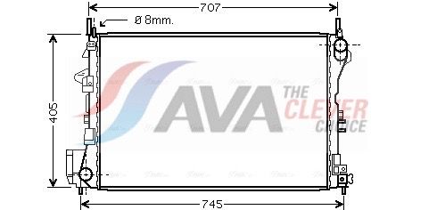 Kühler, Motorkühlung AVA QUALITY COOLING OL2339