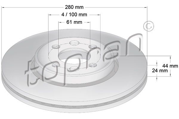 Bremsscheibe TOPRAN 700 184