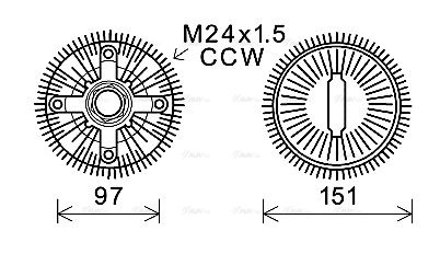 Kupplung, Kühlerlüfter AVA QUALITY COOLING bwc392