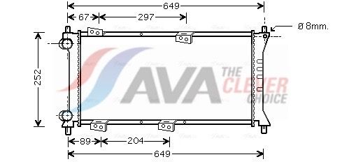 Kühler, Motorkühlung AVA QUALITY COOLING FTA2258