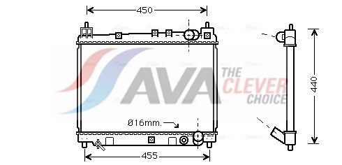 Kühler, Motorkühlung AVA QUALITY COOLING TO2258