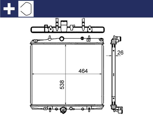 Kühler, Motorkühlung MAHLE CR851000S