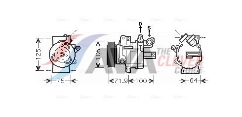 Kompressor, Klimaanlage AVA QUALITY COOLING PEK317