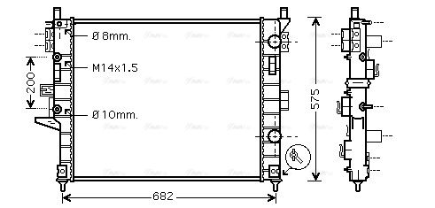 Kühler, Motorkühlung AVA QUALITY COOLING msa2331