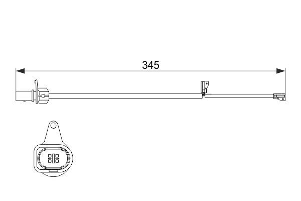 Warnkontakt, Bremsbelagverschleiß BOSCH 1987474507