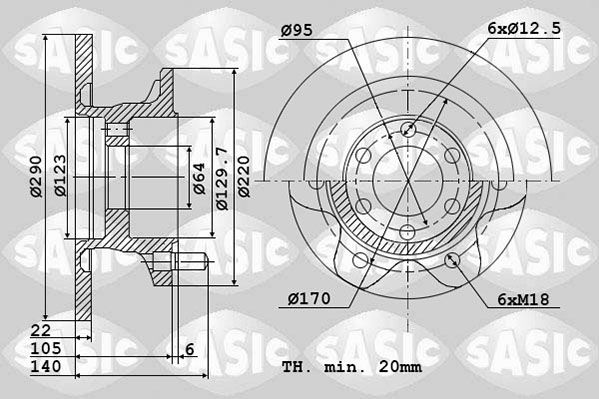 Bremsscheibe SASIC 6106072