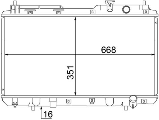 Kühler, Motorkühlung MAHLE CR1457000S