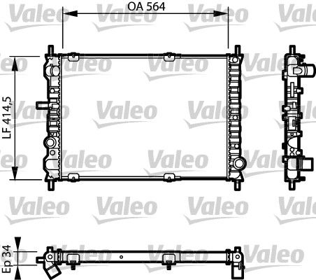 Kühler, Motorkühlung VALEO 732623
