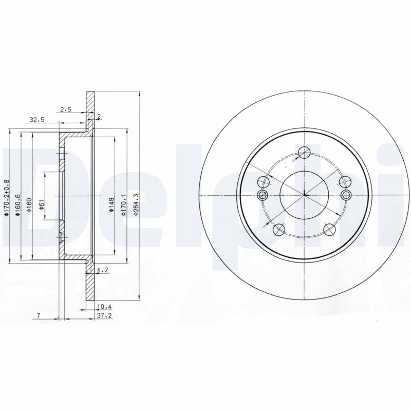 Bremsscheibe DELPHI BG2698