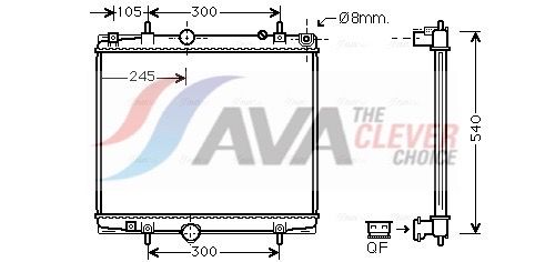 Kühler, Motorkühlung AVA QUALITY COOLING PEA2277