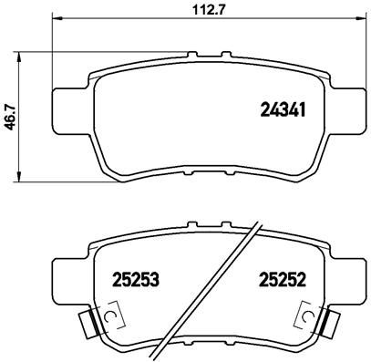 Bremsbelagsatz, Scheibenbremse BREMBO P 28 062