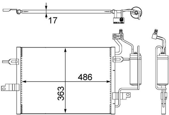 Kondensator, Klimaanlage MAHLE AC404000S