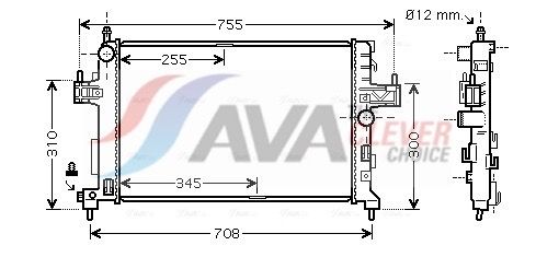 Kühler, Motorkühlung AVA QUALITY COOLING OLA2380