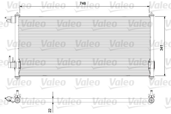 Kondensator, Klimaanlage VALEO 814383