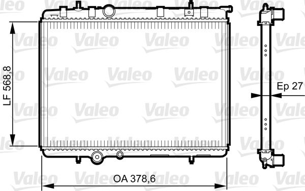 Kühler, Motorkühlung VALEO 735597