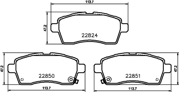 Bremsbelagsatz Bremsbeläge HELLA 8DB 355 039-171