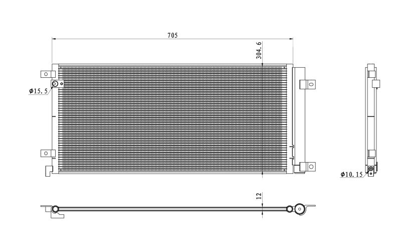 Kondensator, Klimaanlage NRF 350494