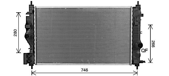 Kühler, Motorkühlung AVA QUALITY COOLING ol2701