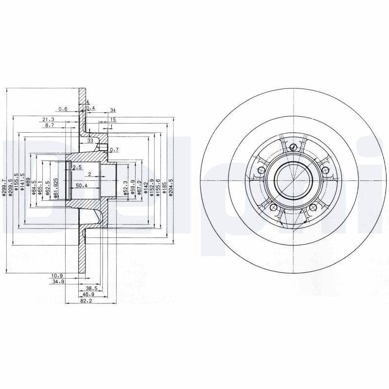 Bremsscheibe DELPHI BG3686