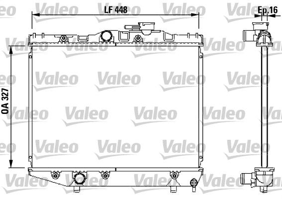 Kühler, Motorkühlung VALEO 731124