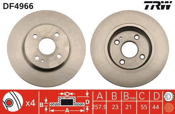 Bremsscheibe TRW DF4966