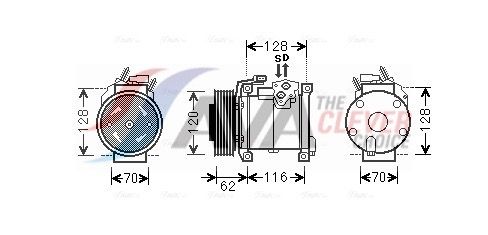 Kompressor, Klimaanlage AVA QUALITY COOLING CRAK109
