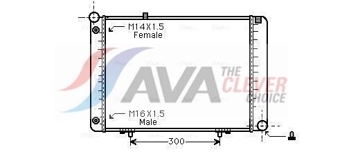 Kühler, Motorkühlung AVA QUALITY COOLING MSA2074