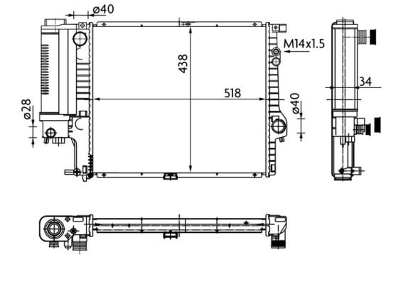 Kühler, Motorkühlung MAHLE CR251000S