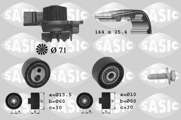 Wasserpumpe + Zahnriemensatz SASIC 3900013