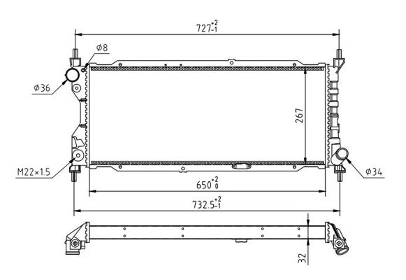 Kühler, Motorkühlung HART 600 267