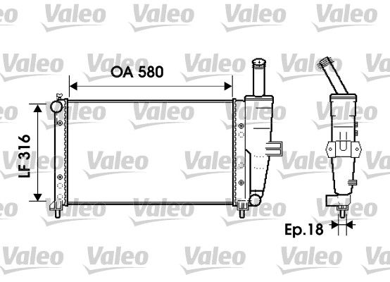 Kühler, Motorkühlung VALEO 734225