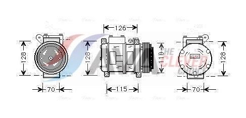 Kompressor, Klimaanlage AVA QUALITY COOLING BWAK229