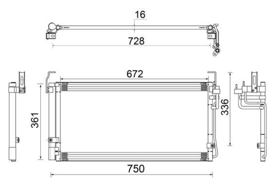 Kondensator, Klimaanlage MAHLE AC265000S