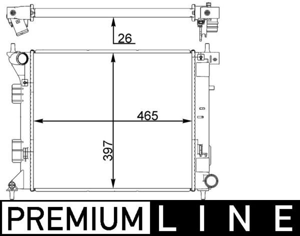 Kühler, Motorkühlung MAHLE CR1407000P