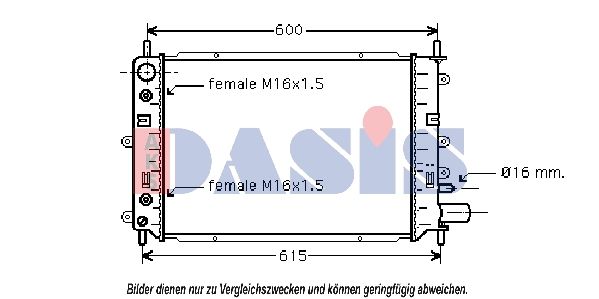 Kühler, Motorkühlung AKS DASIS 090810N