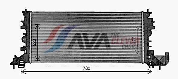 Kühler, Motorkühlung AVA QUALITY COOLING OL2703