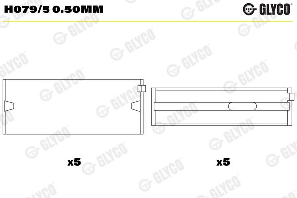 Kurbelwellenlager GLYCO H079/50.50MM