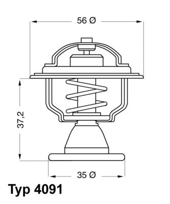 Thermostat, Kühlmittel WAHLER 4091.82D