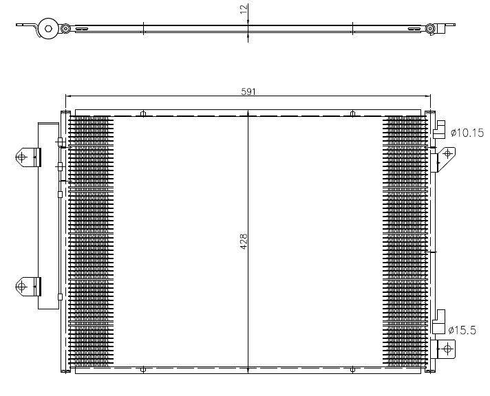 Kondensator, Klimaanlage NRF 350472